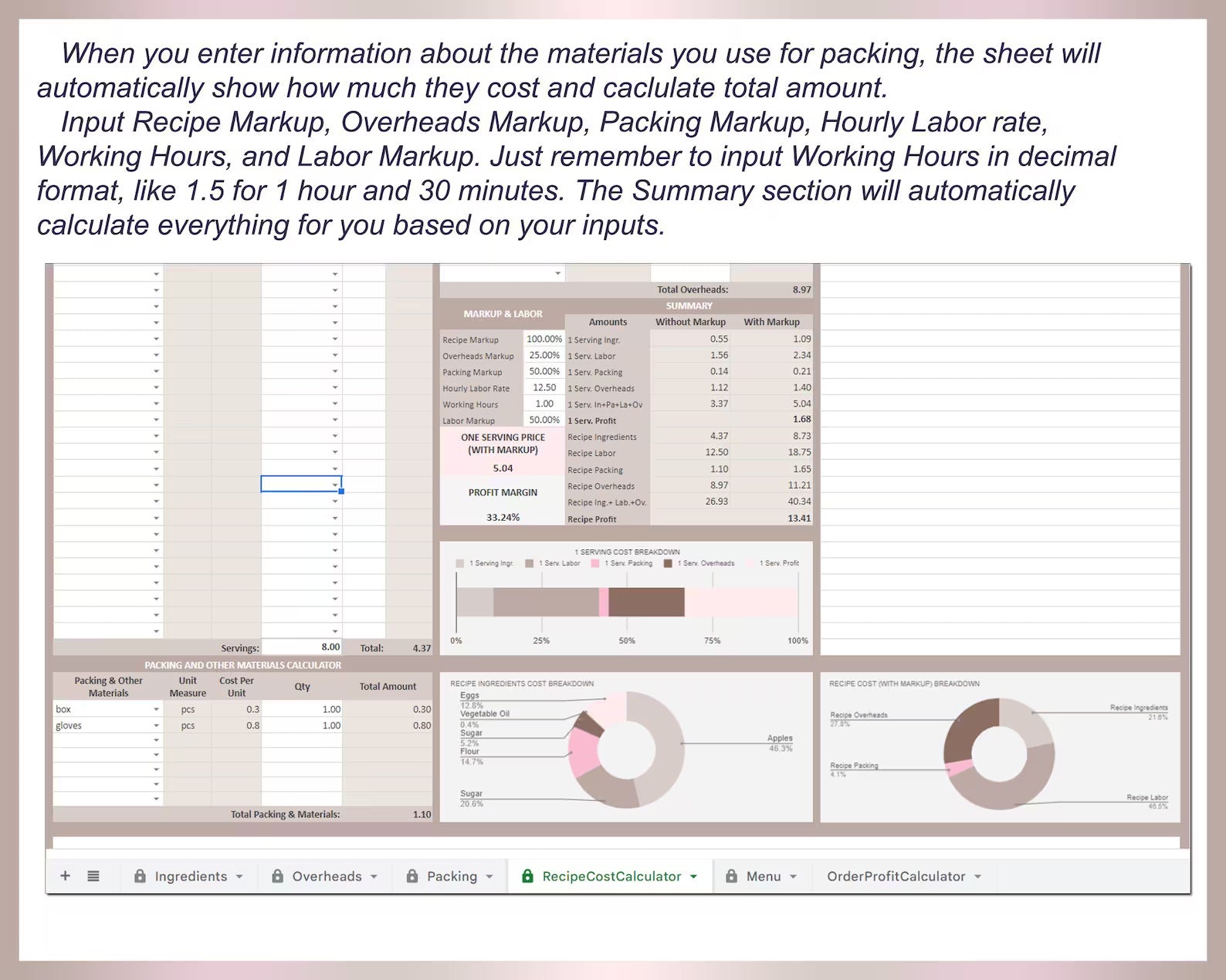 Recipe Cost Calculator
