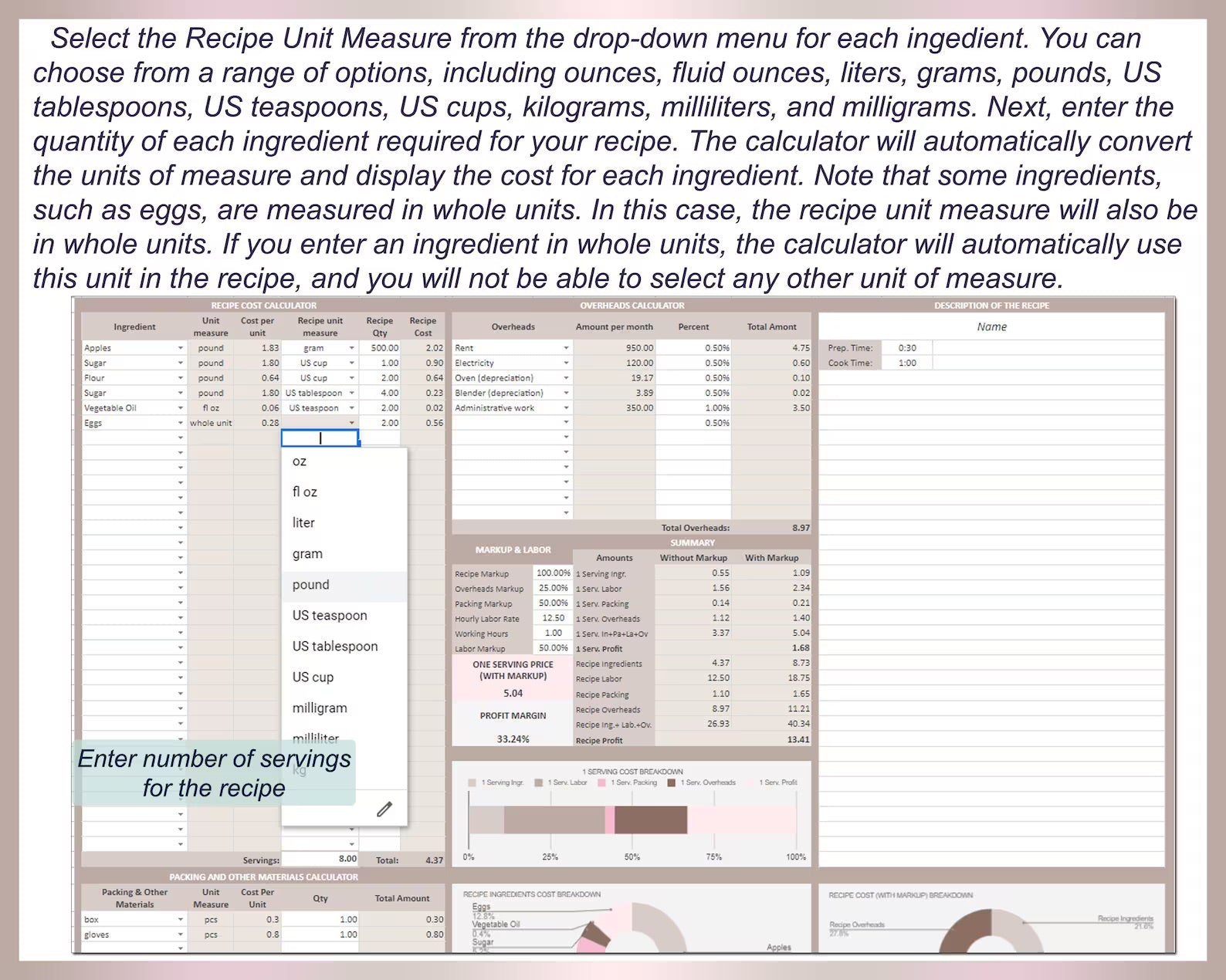 Recipe Cost Calculator