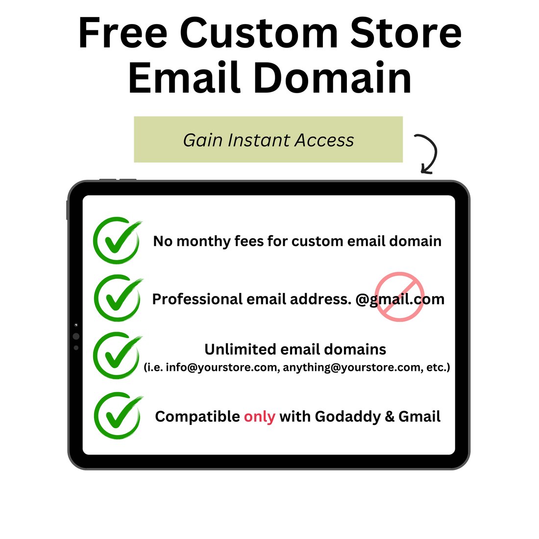 Free Custom Store Email Domain