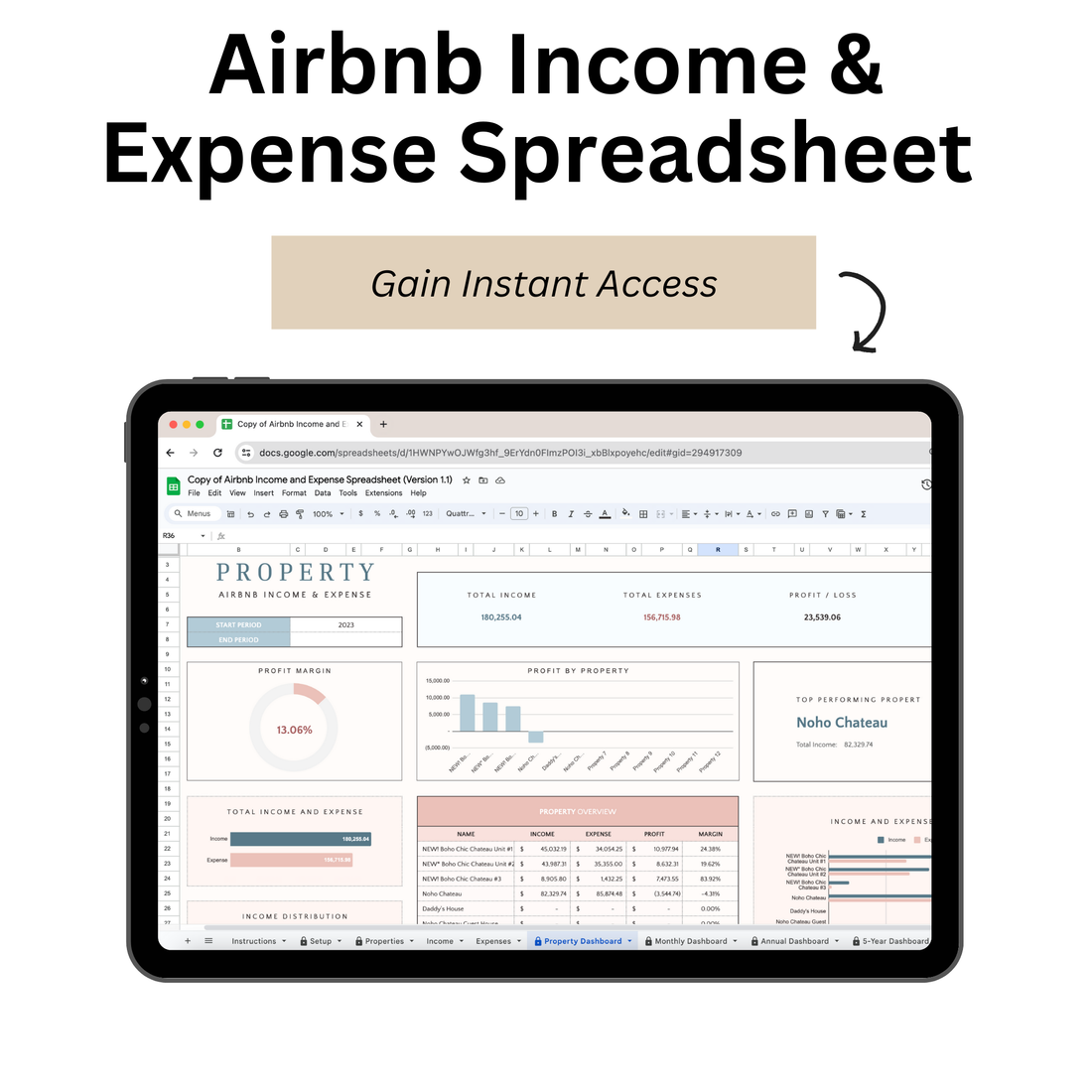 Airbnb Income &amp; Expense Tracker