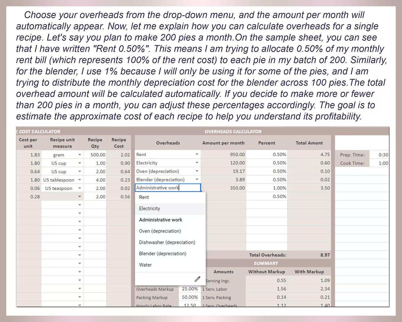 Recipe Cost Calculator