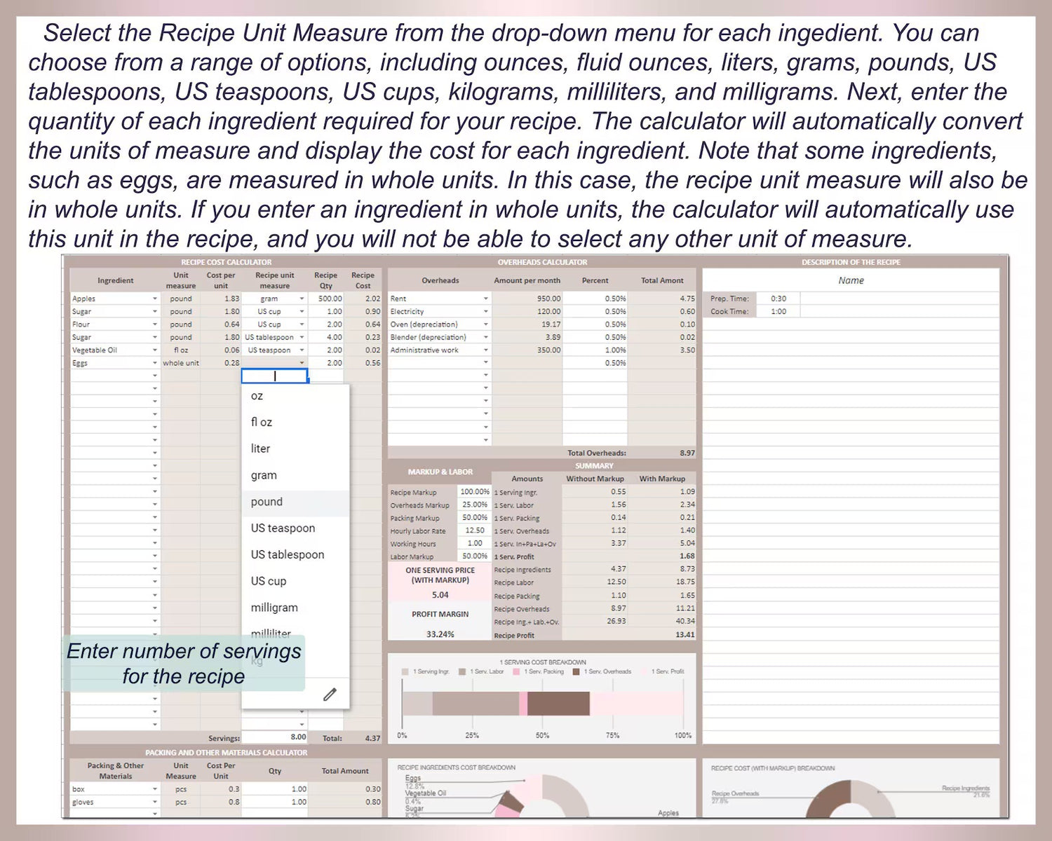 Recipe Cost Calculator